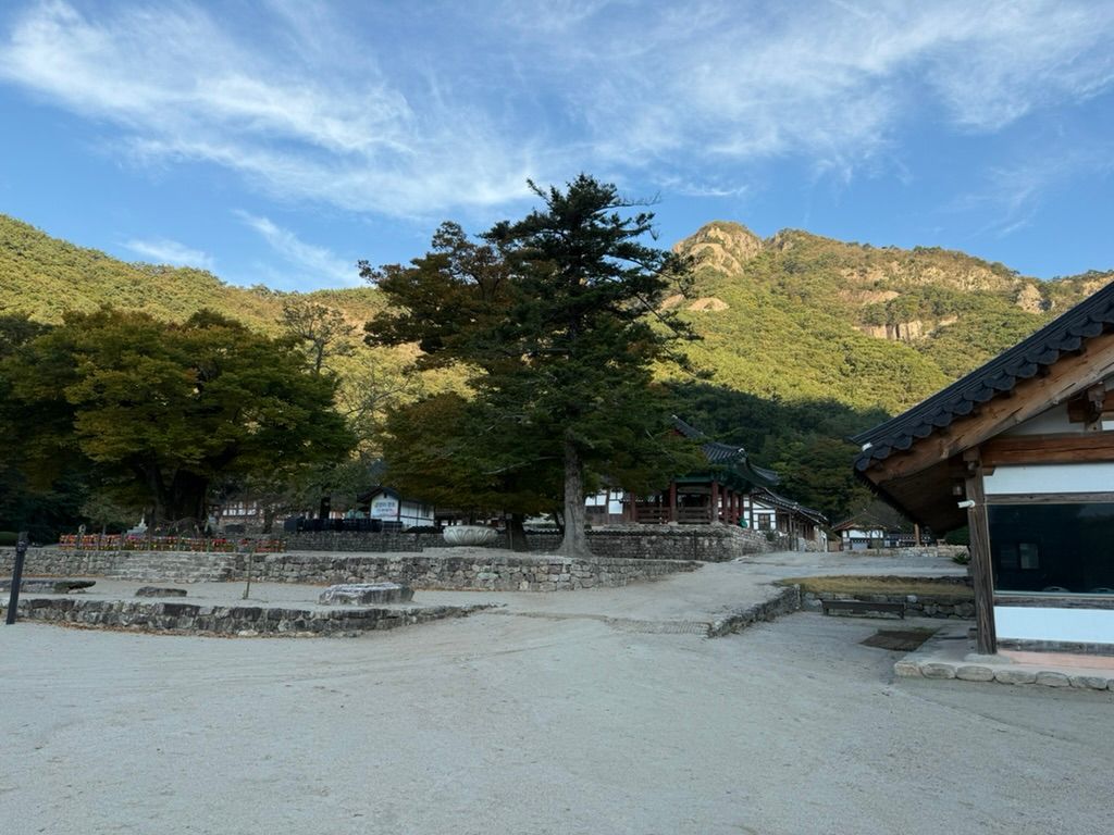 떠나기 전 아침의 내소사 전경